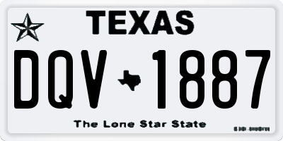 TX license plate DQV1887