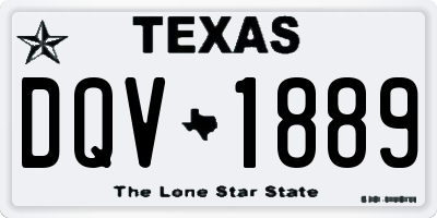 TX license plate DQV1889
