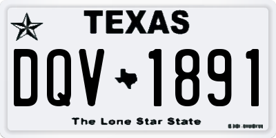 TX license plate DQV1891