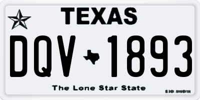 TX license plate DQV1893