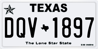 TX license plate DQV1897