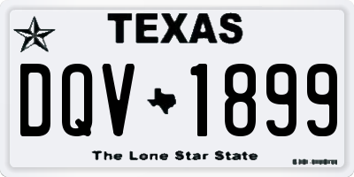 TX license plate DQV1899
