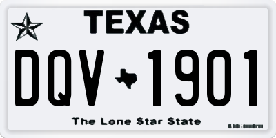 TX license plate DQV1901