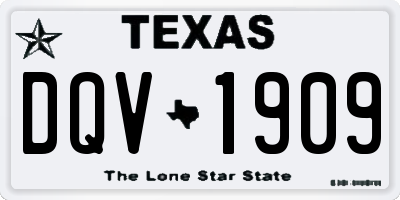 TX license plate DQV1909