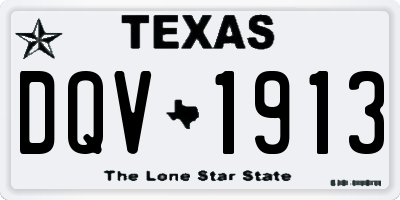 TX license plate DQV1913