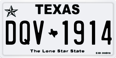 TX license plate DQV1914