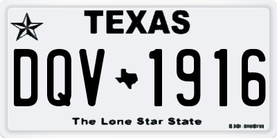 TX license plate DQV1916