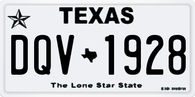 TX license plate DQV1928