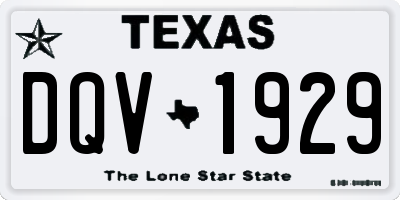 TX license plate DQV1929