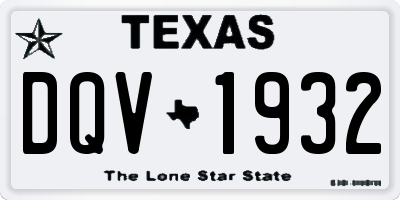 TX license plate DQV1932