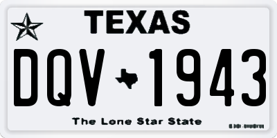 TX license plate DQV1943