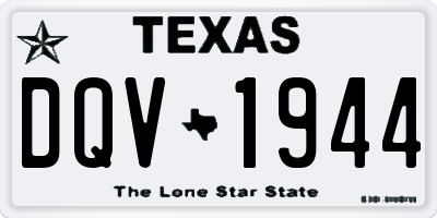 TX license plate DQV1944