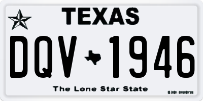 TX license plate DQV1946