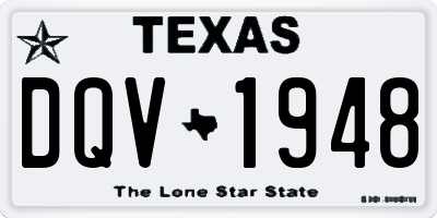 TX license plate DQV1948