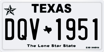 TX license plate DQV1951