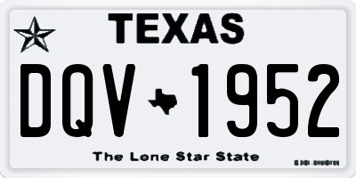 TX license plate DQV1952