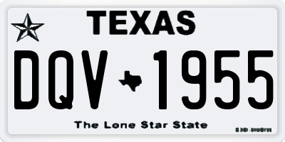TX license plate DQV1955