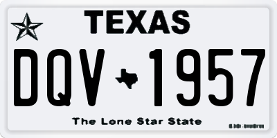 TX license plate DQV1957