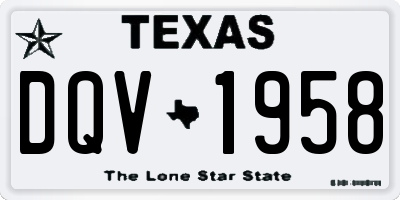 TX license plate DQV1958
