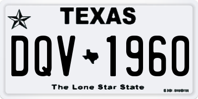 TX license plate DQV1960