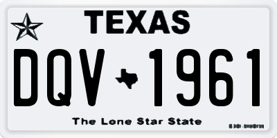TX license plate DQV1961