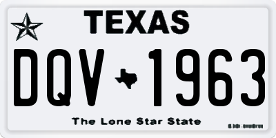 TX license plate DQV1963