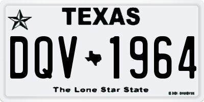 TX license plate DQV1964