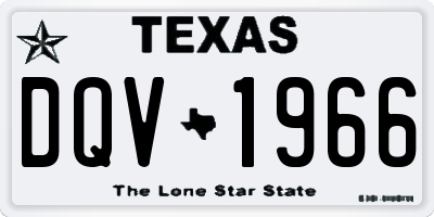 TX license plate DQV1966