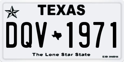 TX license plate DQV1971