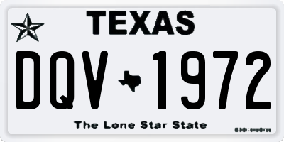 TX license plate DQV1972