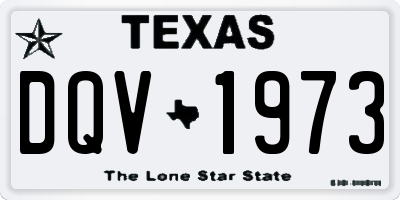 TX license plate DQV1973