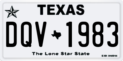 TX license plate DQV1983