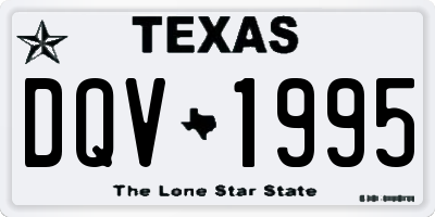 TX license plate DQV1995