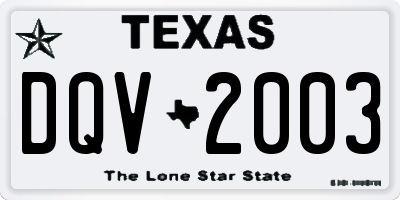 TX license plate DQV2003