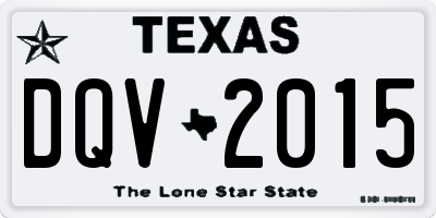 TX license plate DQV2015