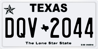 TX license plate DQV2044