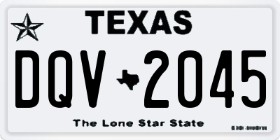 TX license plate DQV2045