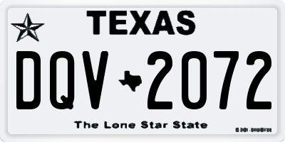 TX license plate DQV2072
