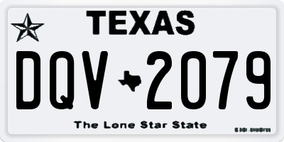 TX license plate DQV2079