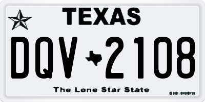 TX license plate DQV2108