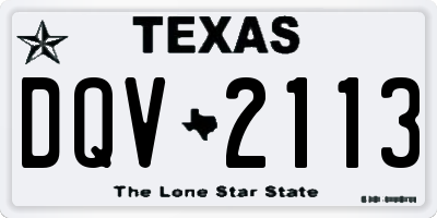TX license plate DQV2113