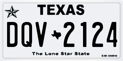 TX license plate DQV2124