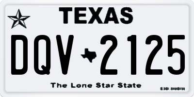 TX license plate DQV2125