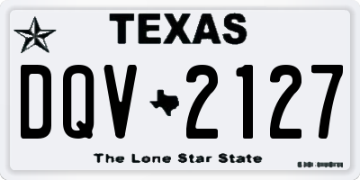 TX license plate DQV2127