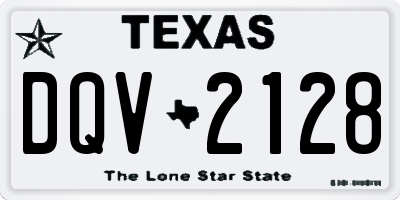 TX license plate DQV2128