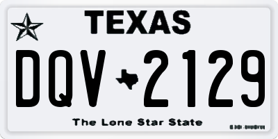 TX license plate DQV2129