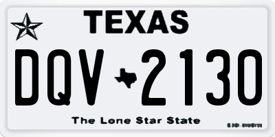 TX license plate DQV2130