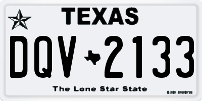 TX license plate DQV2133