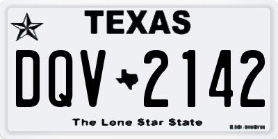 TX license plate DQV2142