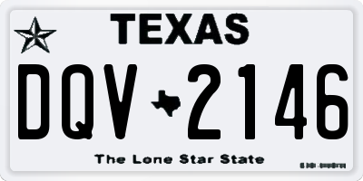 TX license plate DQV2146